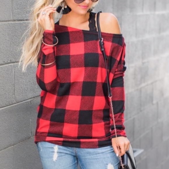 MICAH Off the Shoulder Top - RED - Picture 3 of 3